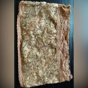 Sparkly gold and tan bandeau